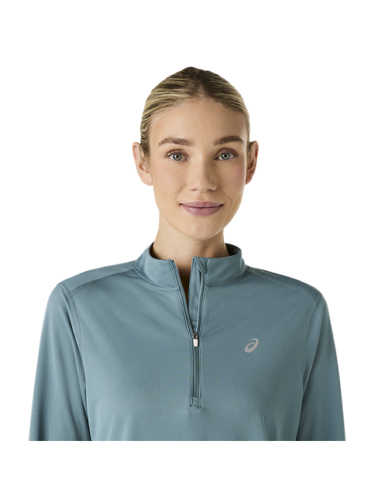 Maillot de Running ASICS Icon 1/2 Zip Manches Longues Femme Canard