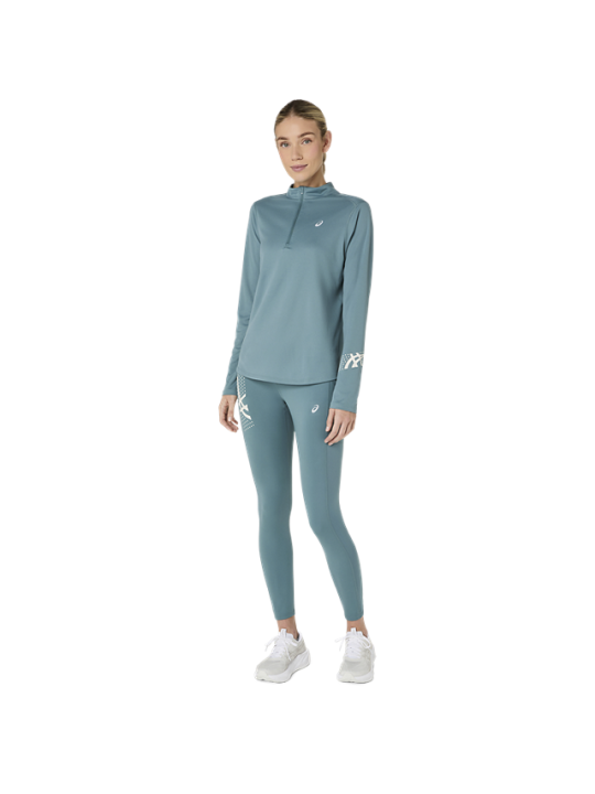 Maillot de Running ASICS Icon 1/2 Zip Manches Longues Femme Canard