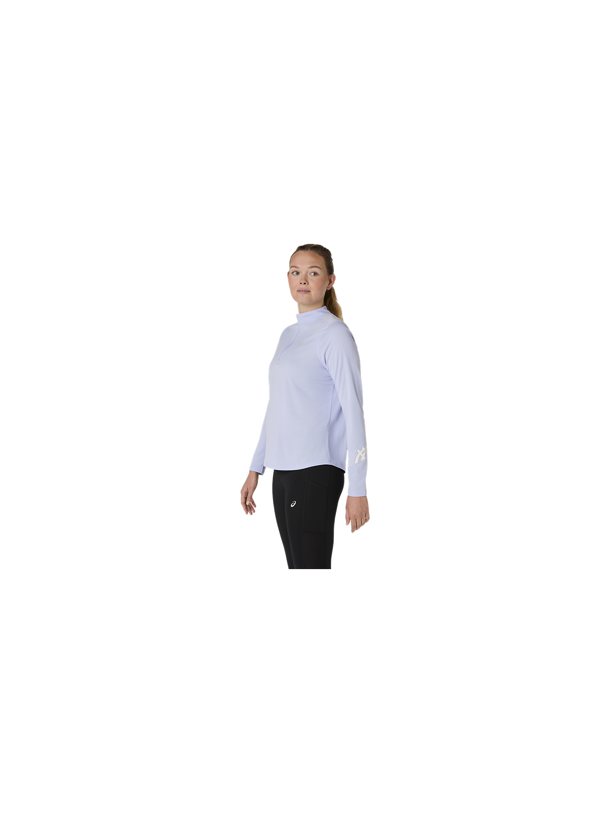 Maillot de Running ASICS Icon 1/2 Zip Manches Longues Femme Bleu