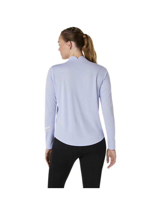 Maillot de Running ASICS Icon 1/2 Zip Manches Longues Femme Bleu