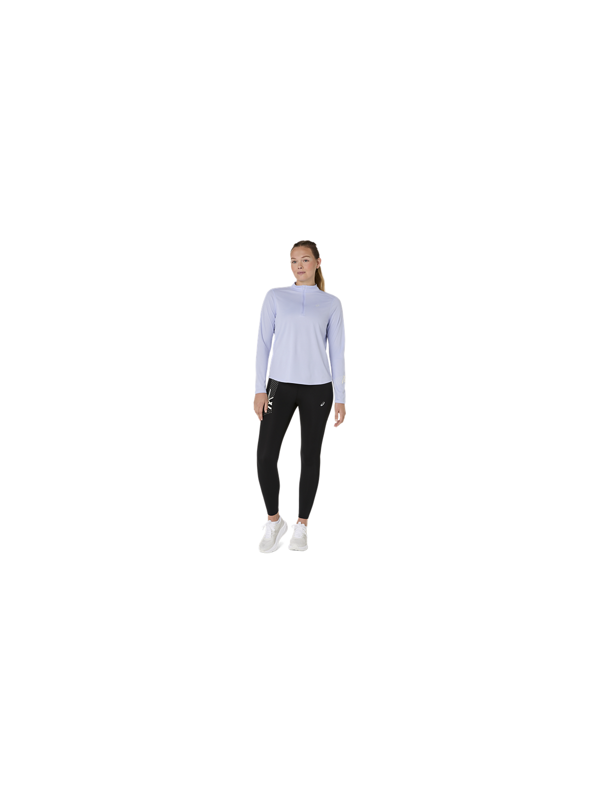 Maillot de Running ASICS Icon 1/2 Zip Manches Longues Femme Bleu