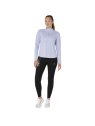 Maillot de Running ASICS Icon 1/2 Zip Manches Longues Femme Bleu