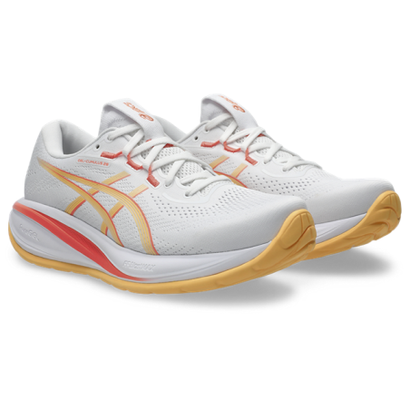 Chaussures Asics GEL-CUMULUS 28 Femme WHITE/ORANGE GLOW