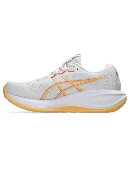Chaussures Asics GEL-CUMULUS 28 Femme WHITE/ORANGE GLOW