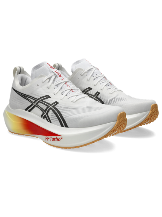Chaussures Asics MEGABLAST Homme WHITE/ORANGE GLOW