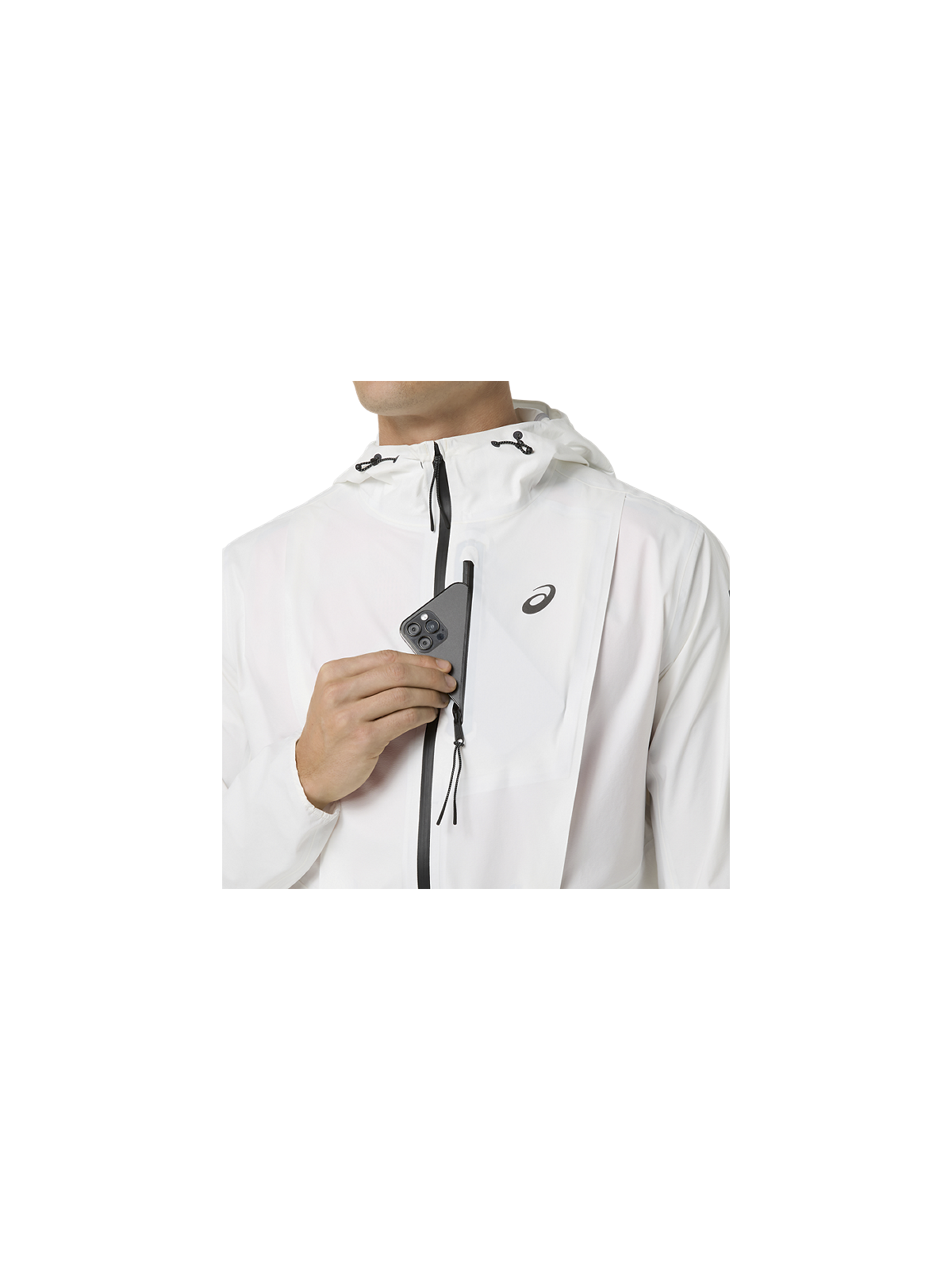 Veste Imperméable ASICS Fujitrail Elite Homme Crème