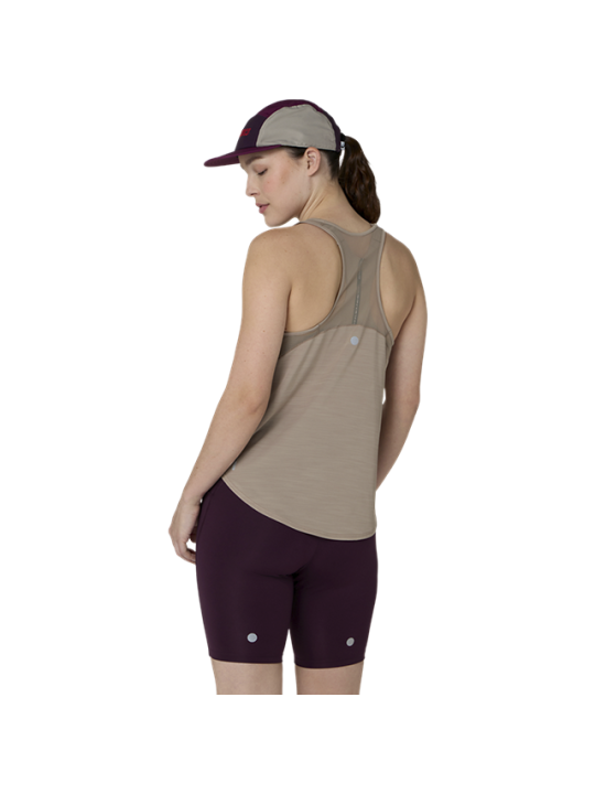 Débardeur de Running ASICS Road Tank Femme Greige