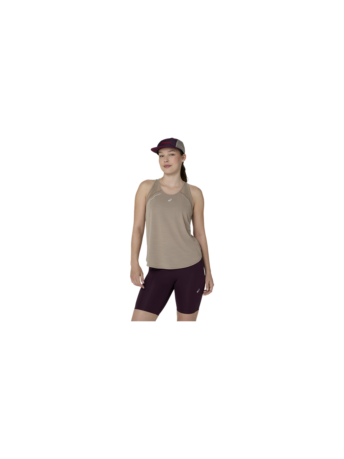 Débardeur de Running ASICS Road Tank Femme Greige