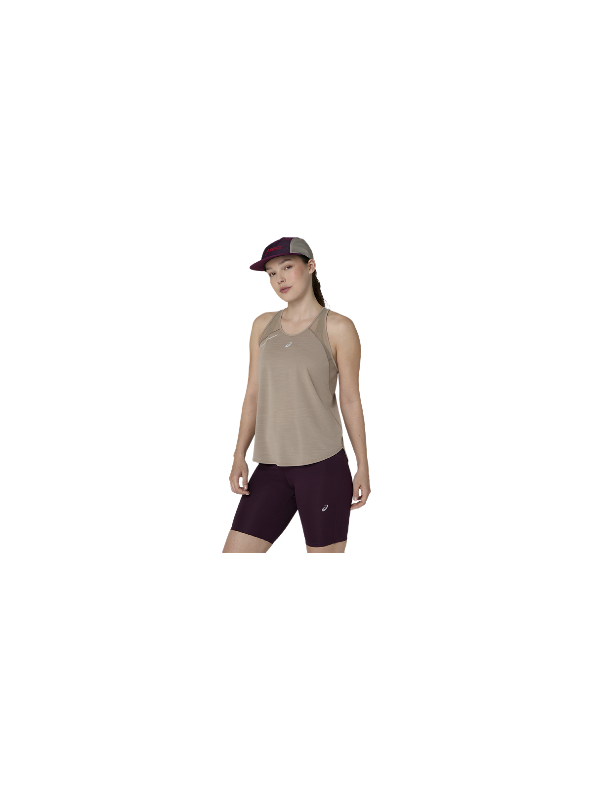 Débardeur de Running ASICS Road Tank Femme Greige