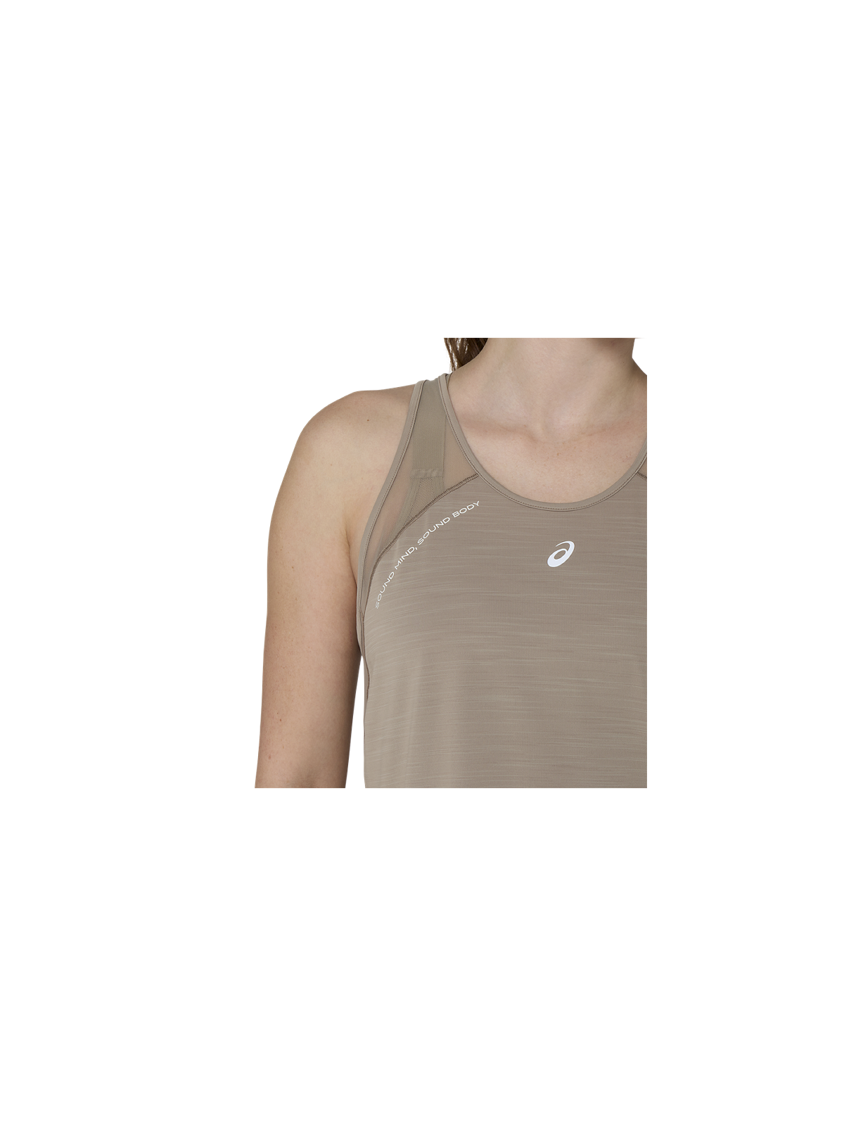Débardeur de Running ASICS Road Tank Femme Greige