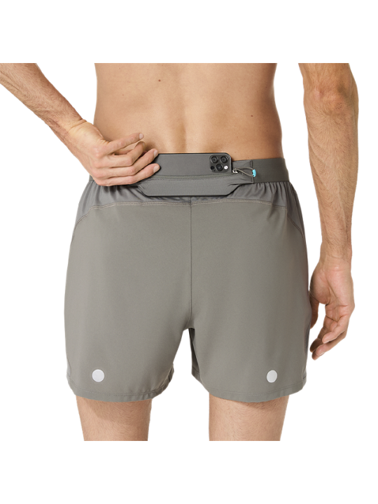 Short de Running ASICS Road 5IN Homme Truffle Grey