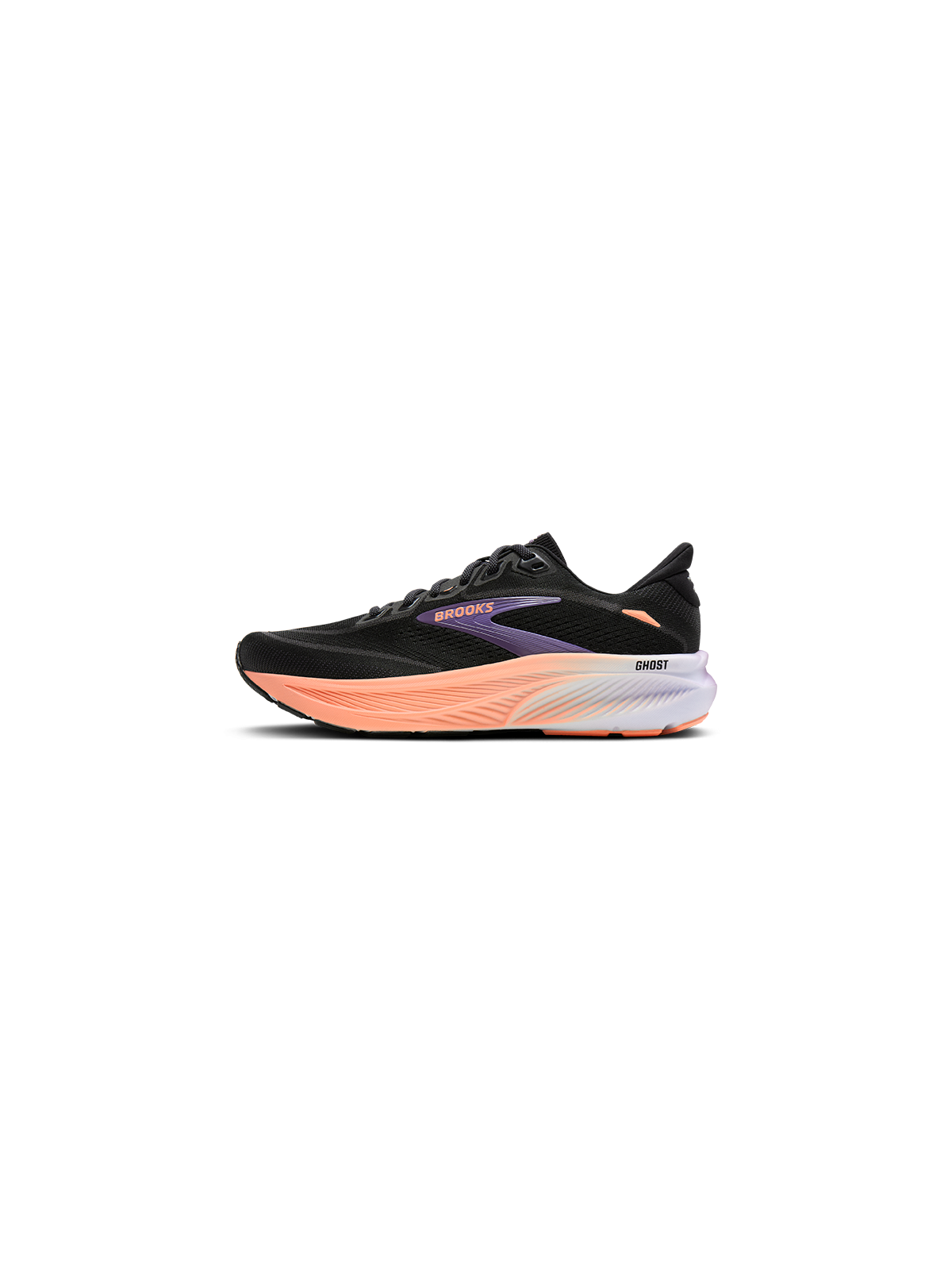 Chaussures Brooks Ghost 18 Femme Black/Mulled Grape/Peach