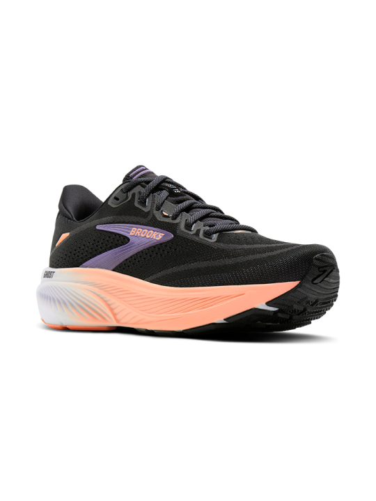 Chaussures Brooks Ghost 18 Femme Black/Mulled Grape/Peach