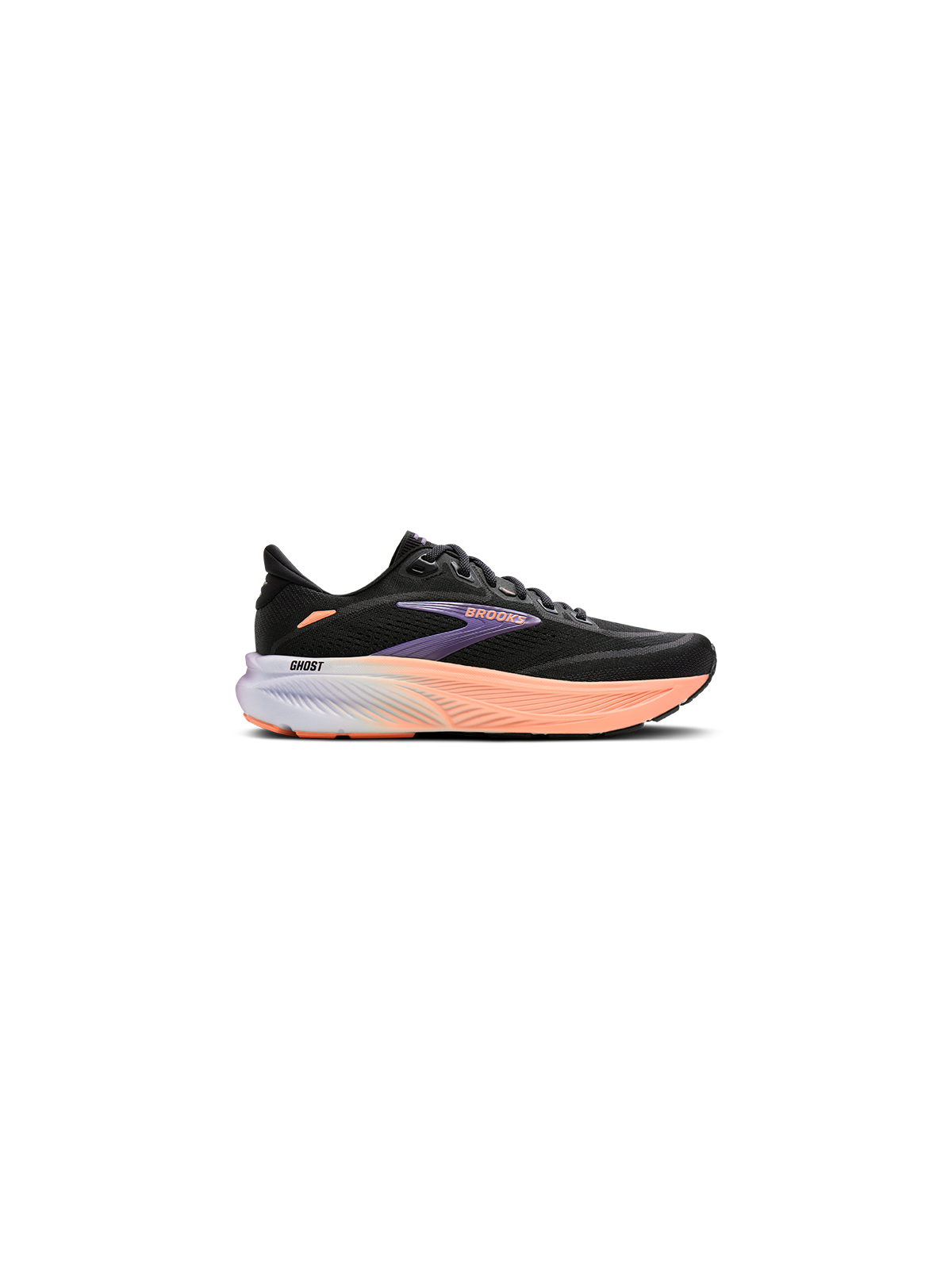 Chaussures Brooks Ghost 18 Femme Black/Mulled Grape/Peach
