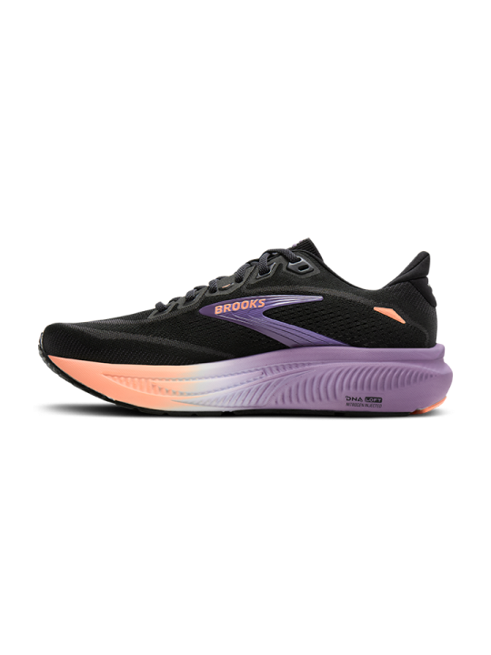 Chaussures Brooks Ghost 18 Femme Black/Mulled Grape/Peach