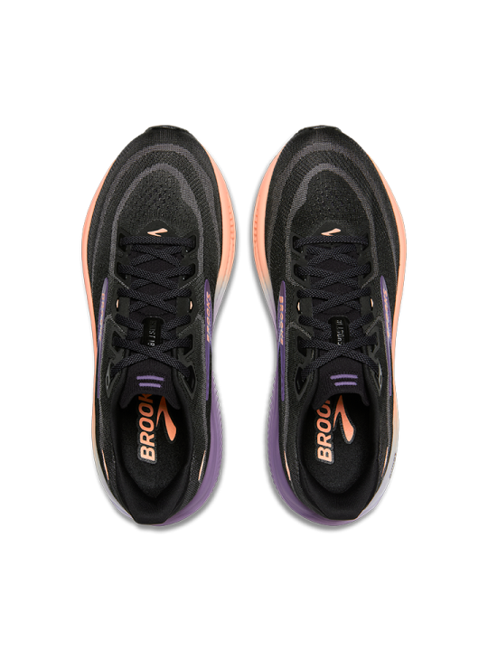 Chaussures Brooks Ghost 18 Femme Black/Mulled Grape/Peach