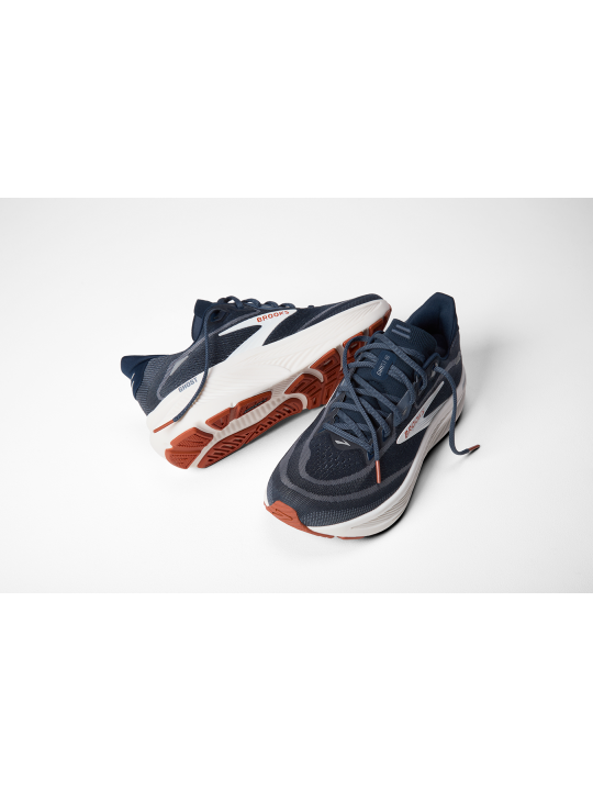 Chaussures Brooks Ghost 18 Homme Navy Blazer/Red Earth/Blue