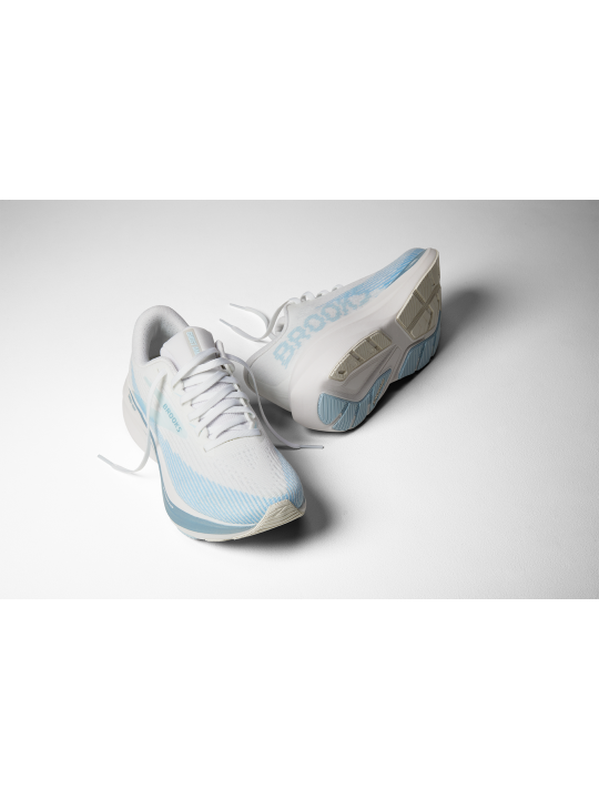 Brooks Ghost Amp Femme White Blue Metallic 1204861B113
