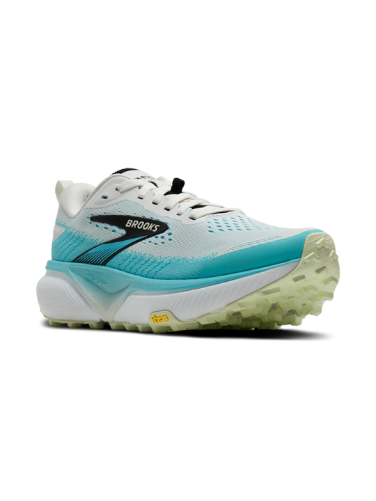 Chaussures Trail Brooks Cascadia 20 Femme Blanc Bleu Noir