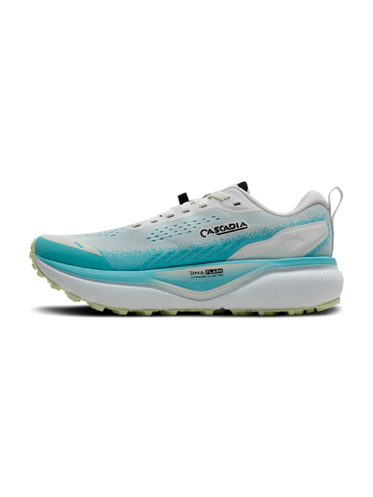 Chaussures Trail Brooks Cascadia 20 Femme Blanc Bleu Noir