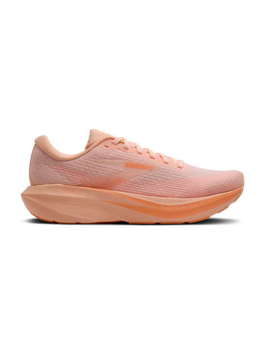 Chaussures Running Brooks Ghost Amp Femme Peach White