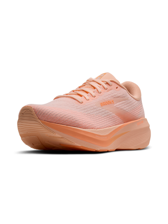 Chaussures Running Brooks Ghost Amp Femme Peach White