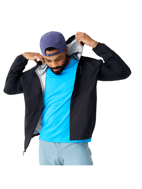 Veste Imperméable Running Homme Canopy Black Brooks | 20K/20K