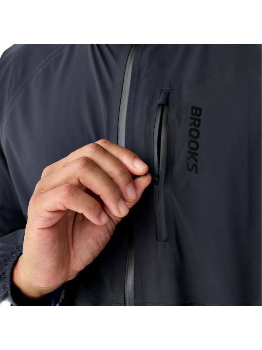 Veste Imperméable Running Homme Canopy Black Brooks | 20K/20K