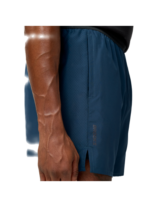 Short 2-en-1 Brooks Dash Homme Indigo Black - Running & Gym