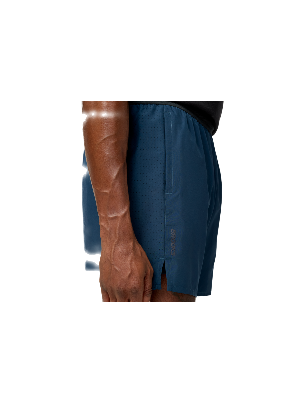 Short 2-en-1 Brooks Dash Homme Indigo Black - Running & Gym