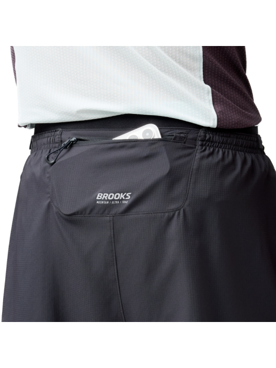 Short de Trail Brooks Cascadia Homme Noir - 5 Pouces