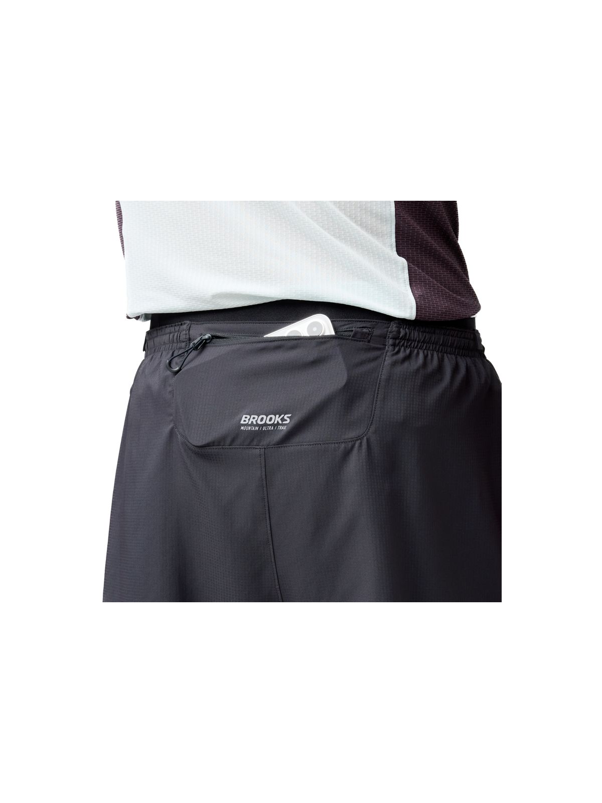 Short de Trail Brooks Cascadia Homme Noir - 5 Pouces