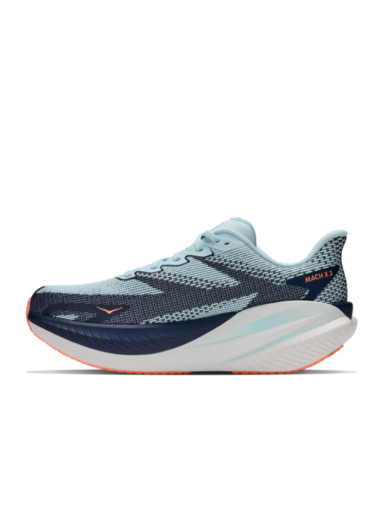 Chaussures Hoka MACH X 3 Femme GLIMMERING BLUE / VARSITY NAVY