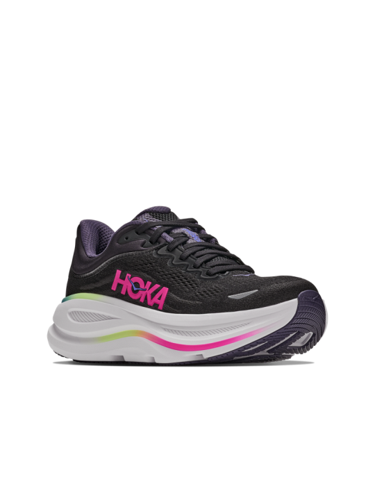 Chaussures Hoka BONDI 9 Femme BLACK / NEON DRAGONFRUIT