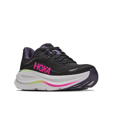 Chaussures Hoka BONDI 9 Femme BLACK / NEON DRAGONFRUIT