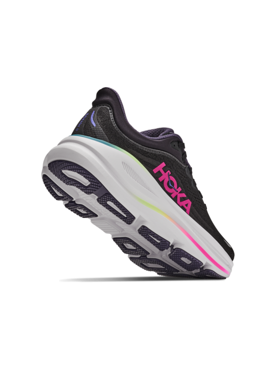 Chaussures Hoka BONDI 9 Femme BLACK / NEON DRAGONFRUIT