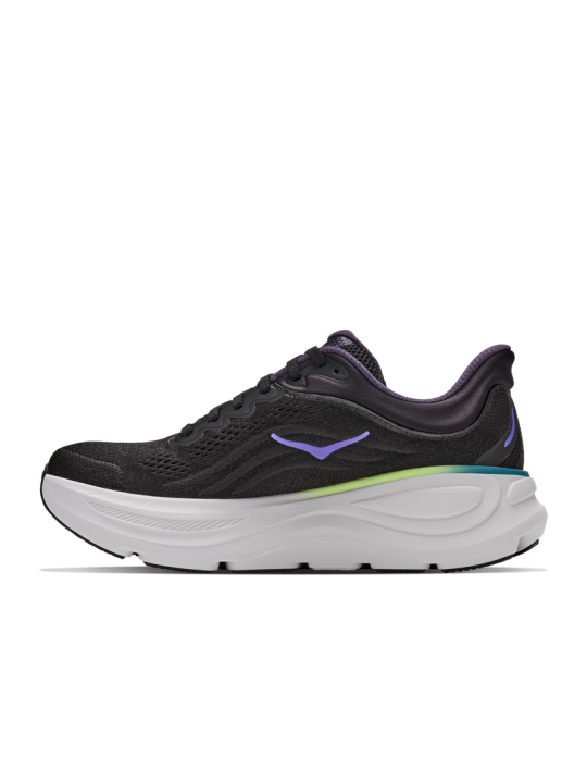 Chaussures Hoka BONDI 9 Femme BLACK / NEON DRAGONFRUIT