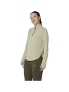 ASICS NAGINO RUN 1/4 ZIP LS TOP Femme KHAKI