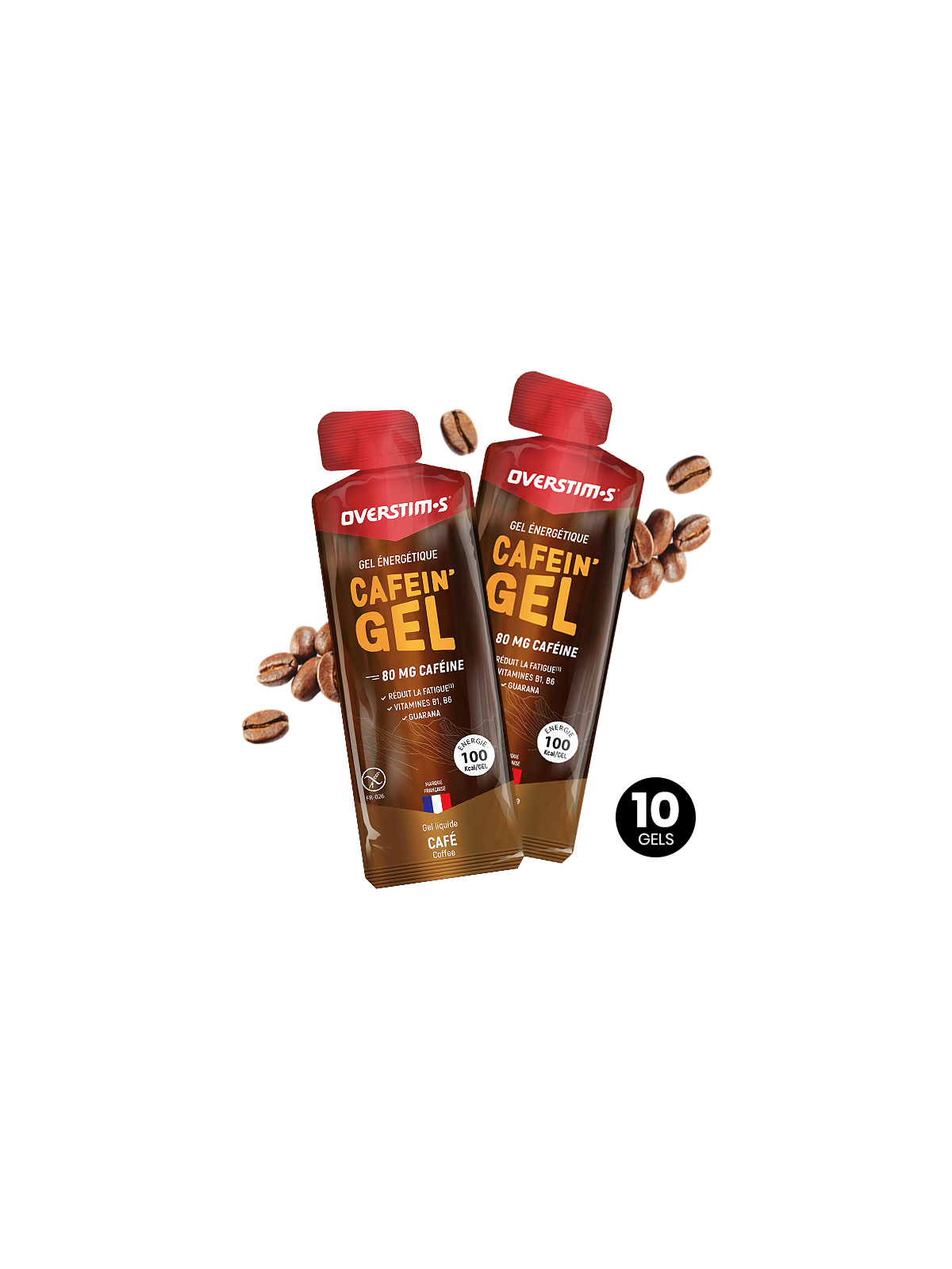 Gel Énergétique CAFEIN GEL OVERSTIM'S Café 80mg | Référence 3076S