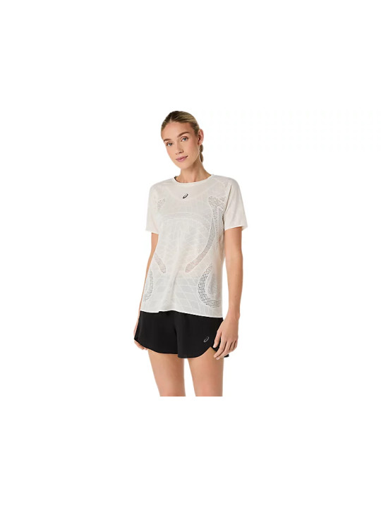 ASICS METARUN SS TOP Femme — CREAM | Haut running respirant — 2012D418-100