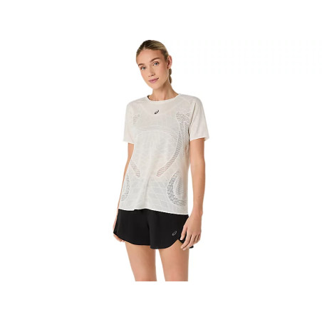 ASICS METARUN SS TOP Femme — CREAM | Haut running respirant — 2012D418-100