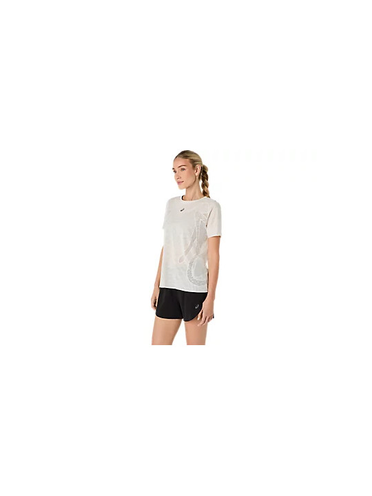 ASICS METARUN SS TOP Femme — CREAM | Haut running respirant — 2012D418-100