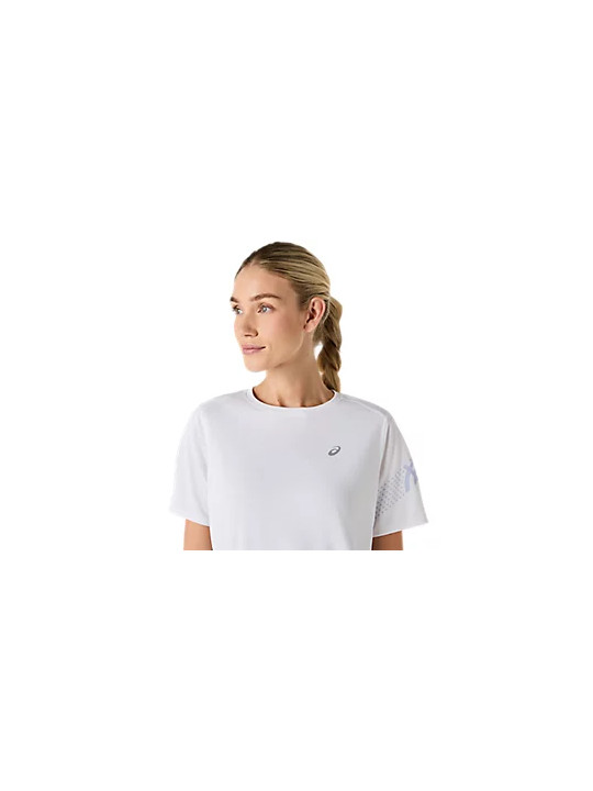 T-Shirt de Running ASICS Icon SS Top Femme Blanc