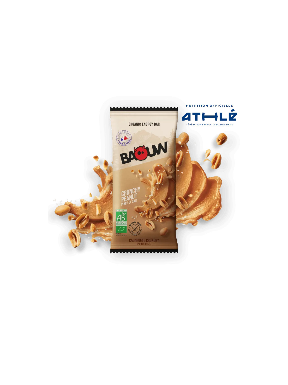 Barre Énergétique Extra Crunchy Cacahuète Baouw Bio