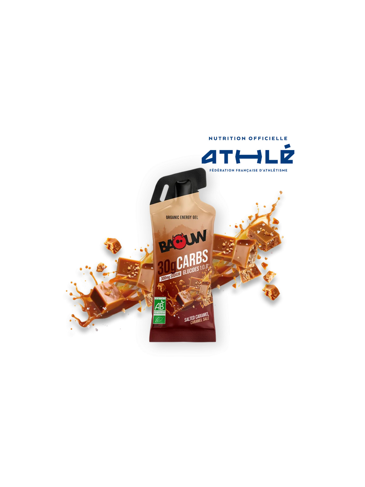 Gel Énergétique Bio Caramel Salé Baouw (Stick 44g) | Endurance