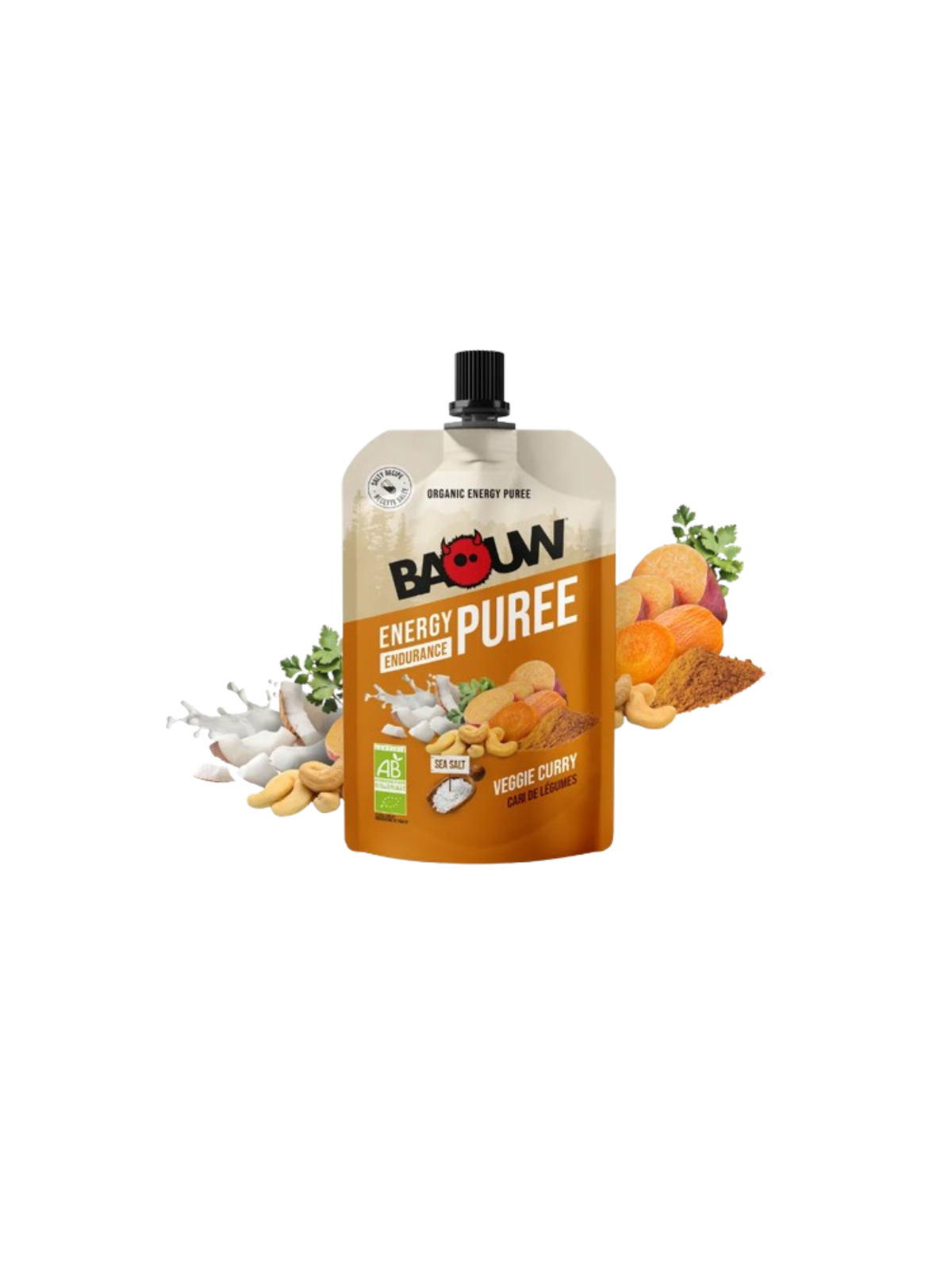 Purée Énergétique Bio Patate Douce Coco Curry 90g | Baouw