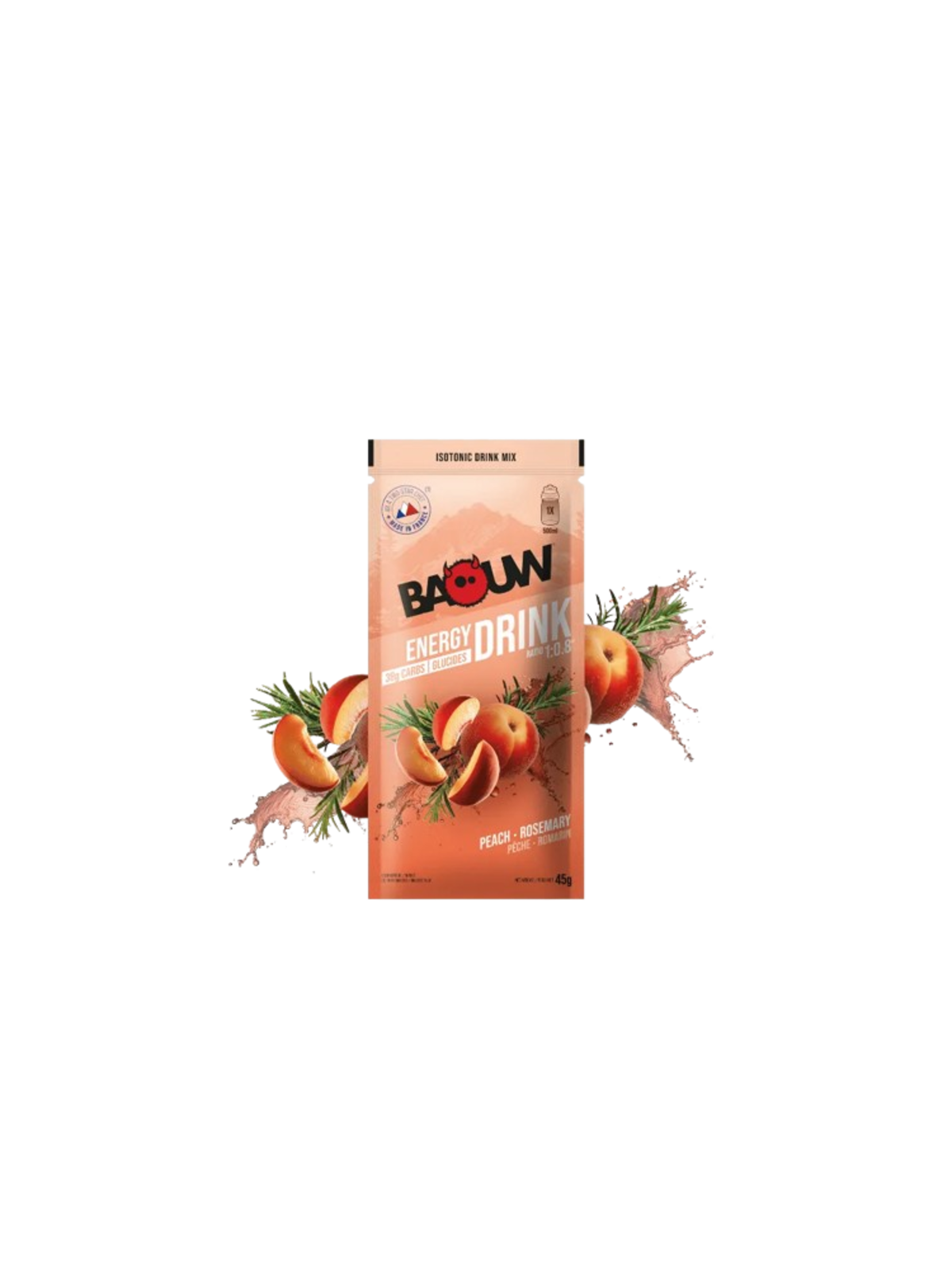Boisson Isotonique Bio Pêche Romarin Baouw 45g