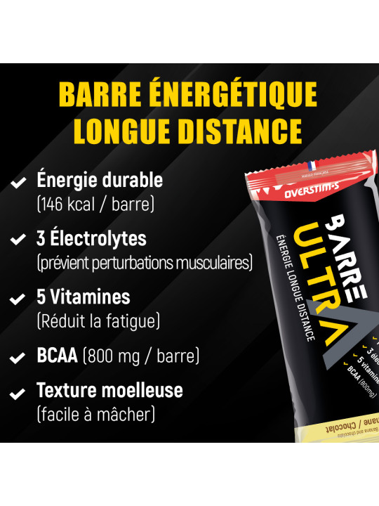 Barre Énergétique Ultra Fraise Myrtille 40g OVERSTIM'S