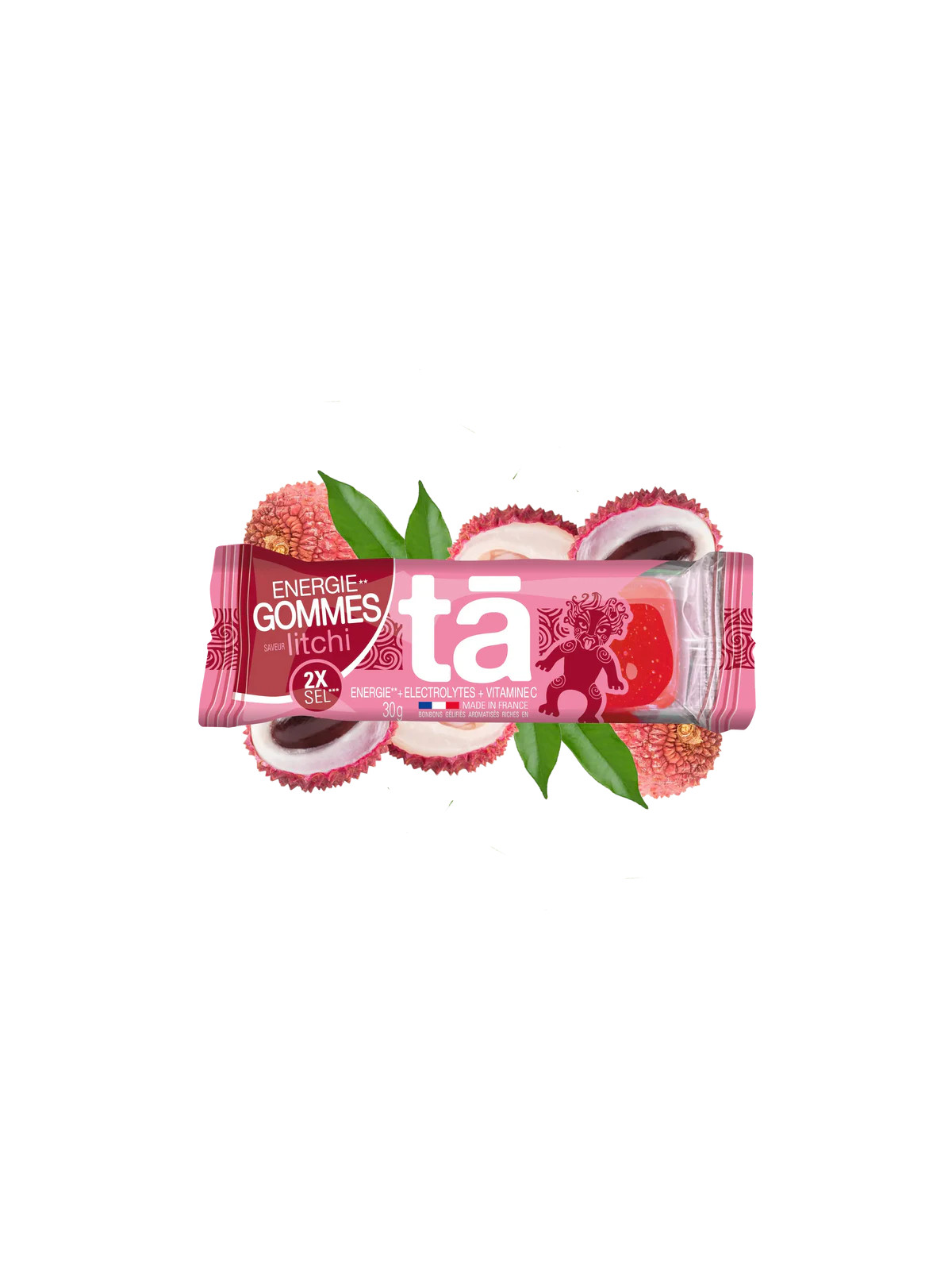 Gommes Énergétiques Litchi Tā Energy | 24g Glucides & Électrolytes