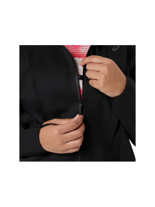 Veste Imperméable ASICS Fujitrail Elite Femme Noire